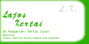 lajos kertai business card